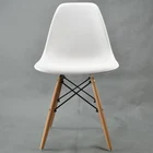 Modern and simple household dining chair with wood legs