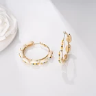 Bohemia Natural Cowrie Shell Beads Hoop Earrings For Women statement Stud Drop beaded Earrings Beach Jewelry