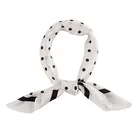Women's Square Silk Satin Scarves Vintage Dots Head Scarf Shawl Bandana