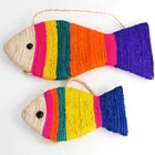wholesale Funny Fish style scratch board Gripper pad Teasing cat toys Pet toys Cats claw plate
