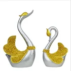 Couple Swan Statue Figurine Wedding Favors Gift Crafts Resin Animal Ornaments