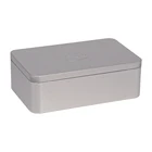Tin Chocolate Plain Boxes Removable Lid Custom Chocolate Plain in Silver Big Tin Box