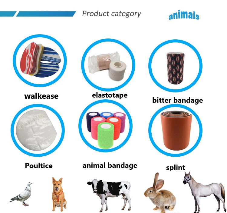 GSPMED High Quality cohesive elastic bandage Vet Wrap bandage self-adhesive Bandage Factory