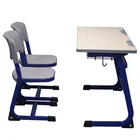 School School Desk School Furniture 2 Seats Desk And Chair Comfortable University DT-601