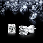 KRKC 925 Sterling Silver Moissanite Earrings Jewelry 14k 18k White Gold Moissanite Stud Earrings VVS Diamond Moissanite Earrings