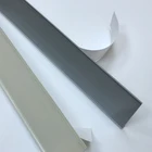 Adhesive plastic label holder strips for supermarket shelf