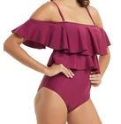 Factory Custom Design Printed Trims Bikini Suit One Piece Swimwear