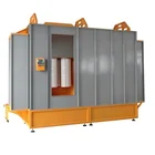 Tunnel powder coating paint spray booth with cartridge filters