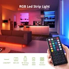 Led Led 1M RGB LED Strips Lights Kit 5050 SMD 12V/24V Power Adapter Dimmable LED Ribbon For Home Lighting Kitchen Bar