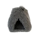 Long Faux Fur Fabric Dog Bed Comfortable Donut round dog bed super soft washable pet cushion bed