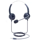 Dh600d dual ear mobile phone 3.5mm single plug microphone call center telephone headset office headset