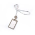 Costom Logo Double-sided Card Plus Lanyard ID Card Holder Work Business Card Holder