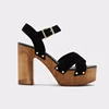 Block heel clogs and wooden sole ladies shoe sandals