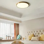 Light New Design Mount Round Led Bras Ultra-thin Bronze Ceiling Light And Lighting Lamp