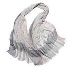 Women Beach Cover ups Smooth Thin Stripe scarf Super Thin Cashmere Shawl
