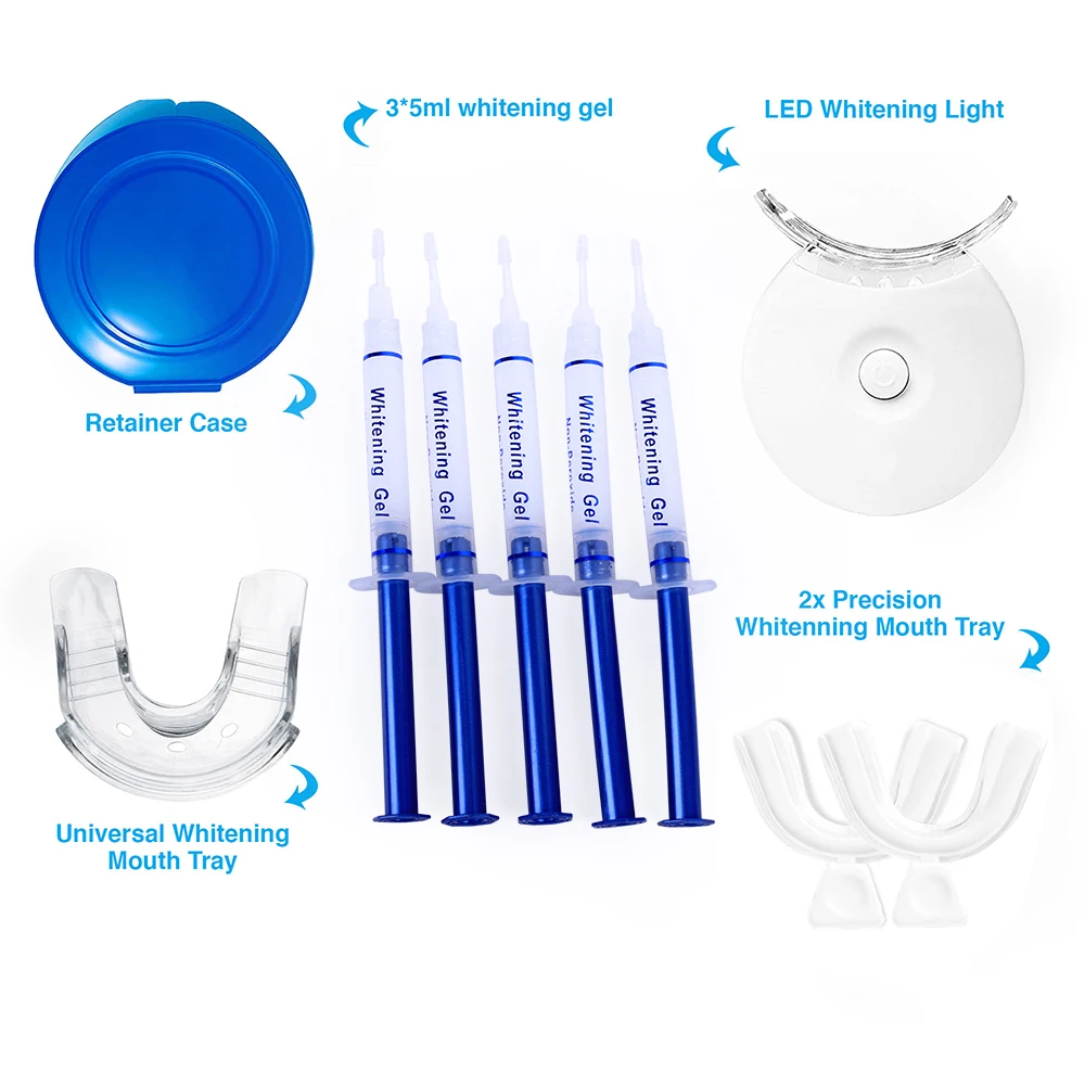 Custom Molding Silicone Gel Dental Tray Professional Teeth Whitening Kit with Mouth Guard for Teeth Grinding factory