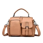 Genuine Leather Bag Women Genuine Leather Boston Fashion Handbag Shoulder Bag