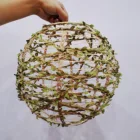 Paper Lanterns Candles Natural Green Leaf Paper Hanging Chinoises Lanterns For Candles