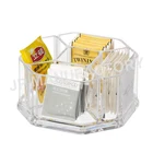 Crystal clear plastic tea bag holder / tea box organizer / sugar bag storage containers