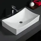587 Sanitary ware white above counter bathroom sink ceramic washing basin for restaurant