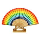 Bamboo Craft The Factory Sells Bamboo Rainbow Ladies Hand Fans Decorative Fans Craft Fans