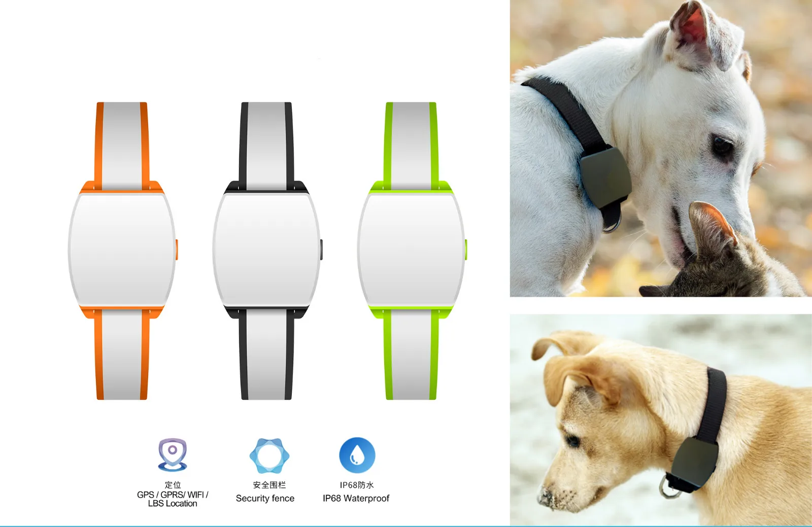 wholesale Factory price smart gps dog collar tracker pets accessories for pets gps device US EU OEM support - ANKUX.COM