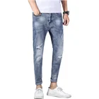 Original Branded Mens Distressed Ripped Denim Jeans Hot Sales Men Ripped Jeans