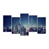 City night scene 3 Piece Canvas Wall Art for Living Room Modern Home Decor Stretched and Framed Ready to Hang Panels wall decor