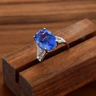 Zircon Jufeng Colour Change Fluorite JUFENG JEWELRY 925 Silver Women Fashion Ring Oval Zircon Stone