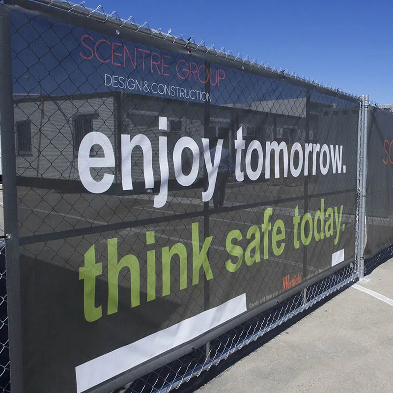Heavy Duty Building Backdrop Construction Fence Wrap Vinyl Mesh