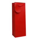 Hand Length Handle Bag Paper Wine Gift Colorful 2020 Hot Sale Gift Bag Paper Wine Bag