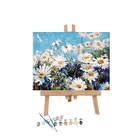 Adults Framed Canvas Painting Custom DIY Flower Painting By Numbers On Canvas Oil Paint By Number For Adults