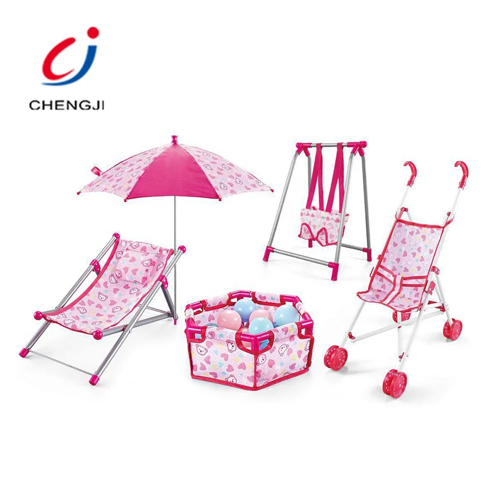 Funny Pretend Play Game Plastic Chair Stroller 5 In 1 Baby Toy