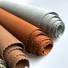 Leather Microfiber Suede Fabric Custom Thickness Synthetic Suede Microfiber Clarino Pu Leather Fabric
