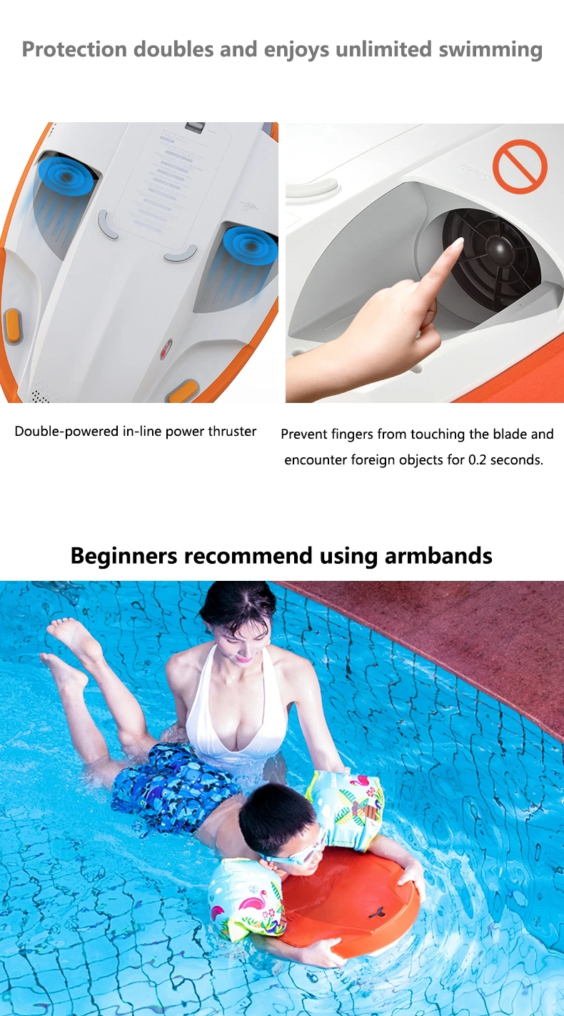 Sea Water Pool Underwater Scooter Dual Speed Water Propeller Underwater