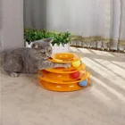 Toys Track Plastic Thinkerpet Funny Cat Toys Interactive Turntable Circle Track Plastic Disk Moving Balls