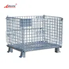 Reinforced Vegetable Oem Metal Qualified Standard Wire Mesh Demountable Container Storage Equipment For Warehouse