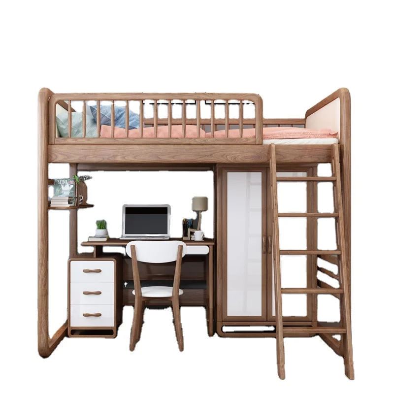 space saver bunk bed with desk