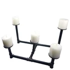 Hot selling cast iron flange bell mouth decorative fittings elbow nipple candlestick