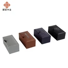 Luxury Custom Logo PU Leather Small Jewelry Gift Box Cufflink Packaging Box