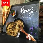 China Product Promotional Portable Tension Fabric Led Edge Lit Display Trade Show Booth 3x3 Design