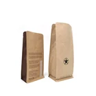 Flat bottom packaging kraft paper food compostable bag