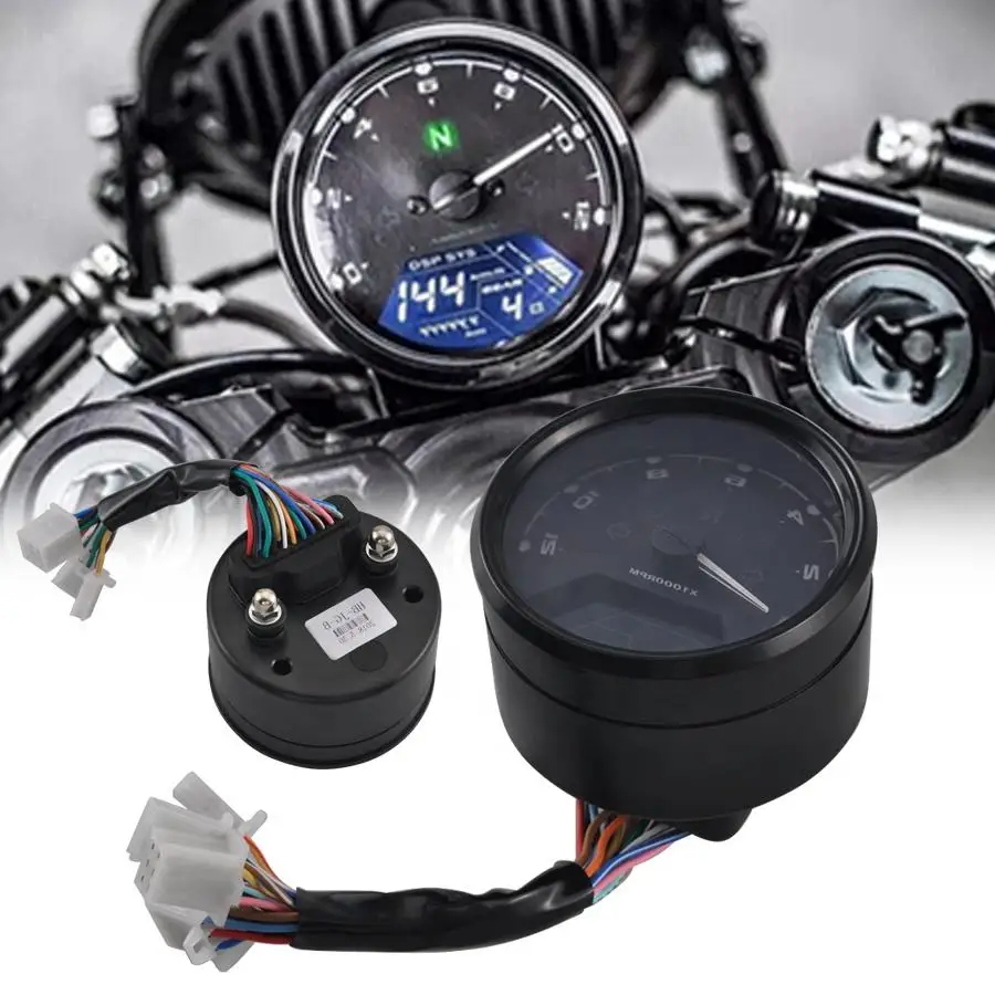 Motorcycle Meter LED digital Indicator light Tachometer Odometer Speedometer Oil Meter Multifunction Motor Instruments New