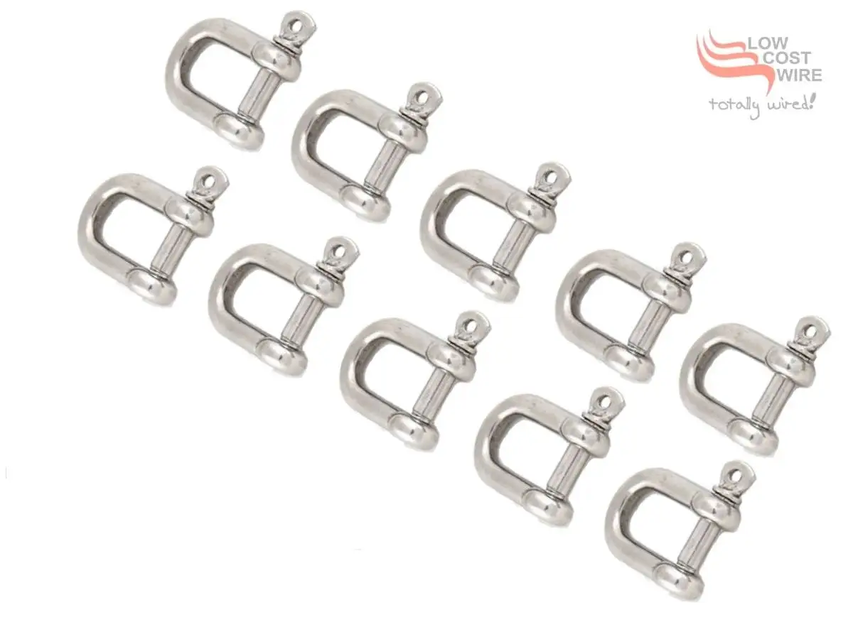 China Supplier Stainless Steel 3mm D Shackle With Screw Pin