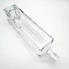 Vodka Bottle Vodka Wholesale 750ml Square Letter Embossed Vodka Gin Rum Tequila Beverage Bottle