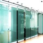 Hotel restaurant training ground gymnasium detachable glass partition sliding soundproof folding door