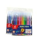 Drawing Supplies Papelaria Cheap Promotional Water Washable Color Fiber Marker set 12