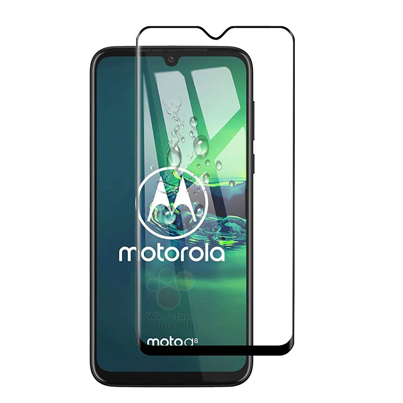 La cobertura completa de borde a borde de protección contra cero añicos de vidrio templado Protector de pantalla para Motorola Moto G8 Plus