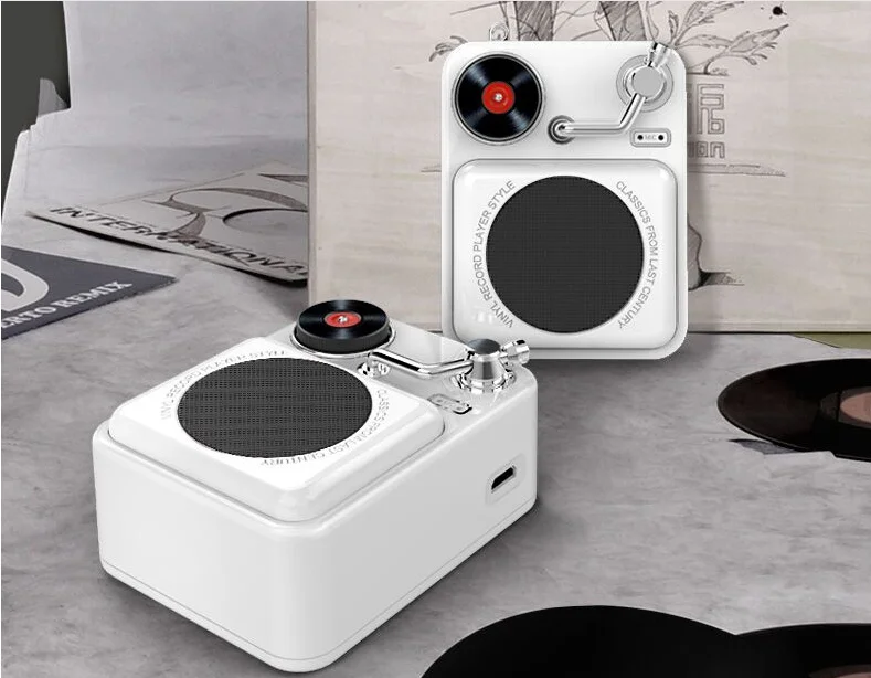 Vinyl Record Player Style Bluetooth Speaker Retro Wireless Speakers Vintage Record A8 Speaker - ANKUX.COM