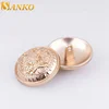 Custom fancy military uniform metal shank button blazer gold sewing buttons for coat